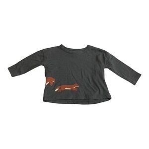 Tucker & Tate Long Sleeve Fox Shirt Grey Size 9 Months